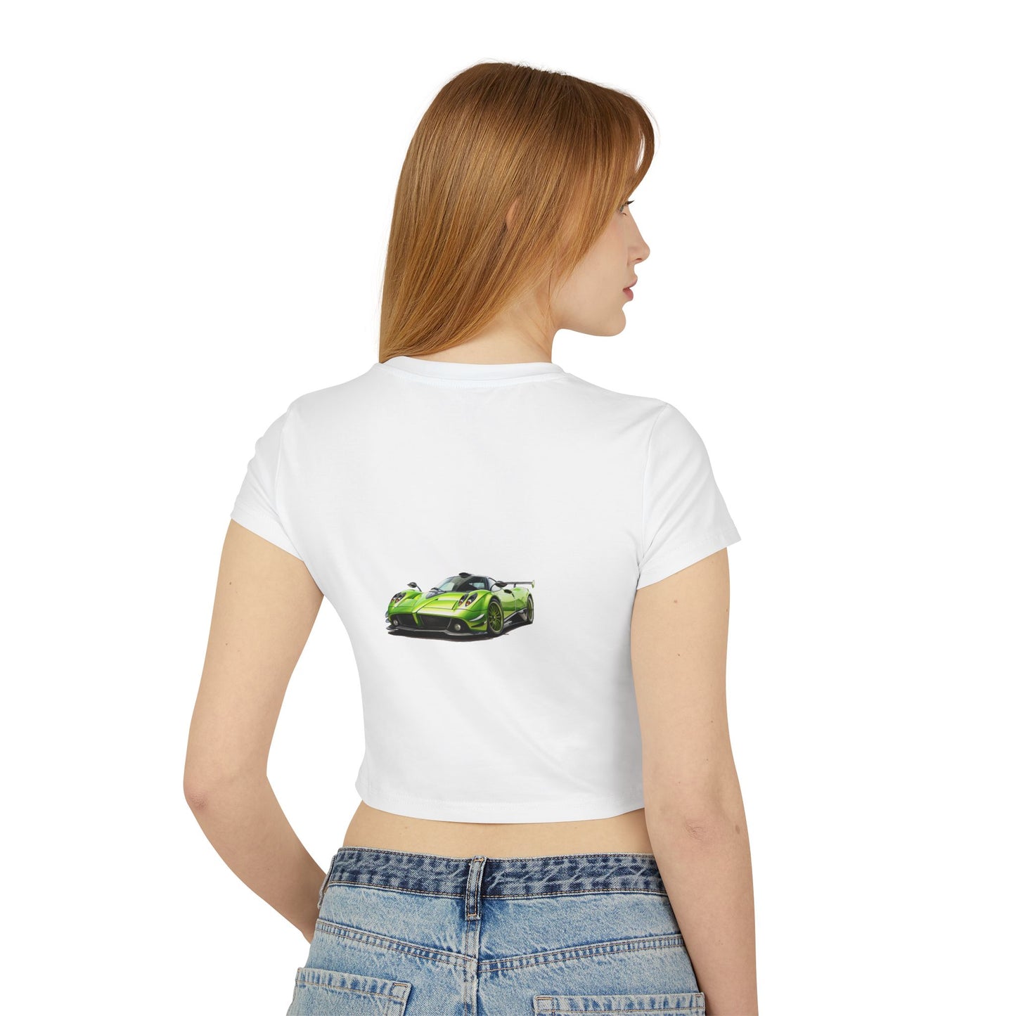 Princess Grace Hot Wheels Women's Baby Tee Sporty Graphic Tee for Car Enthusiasts