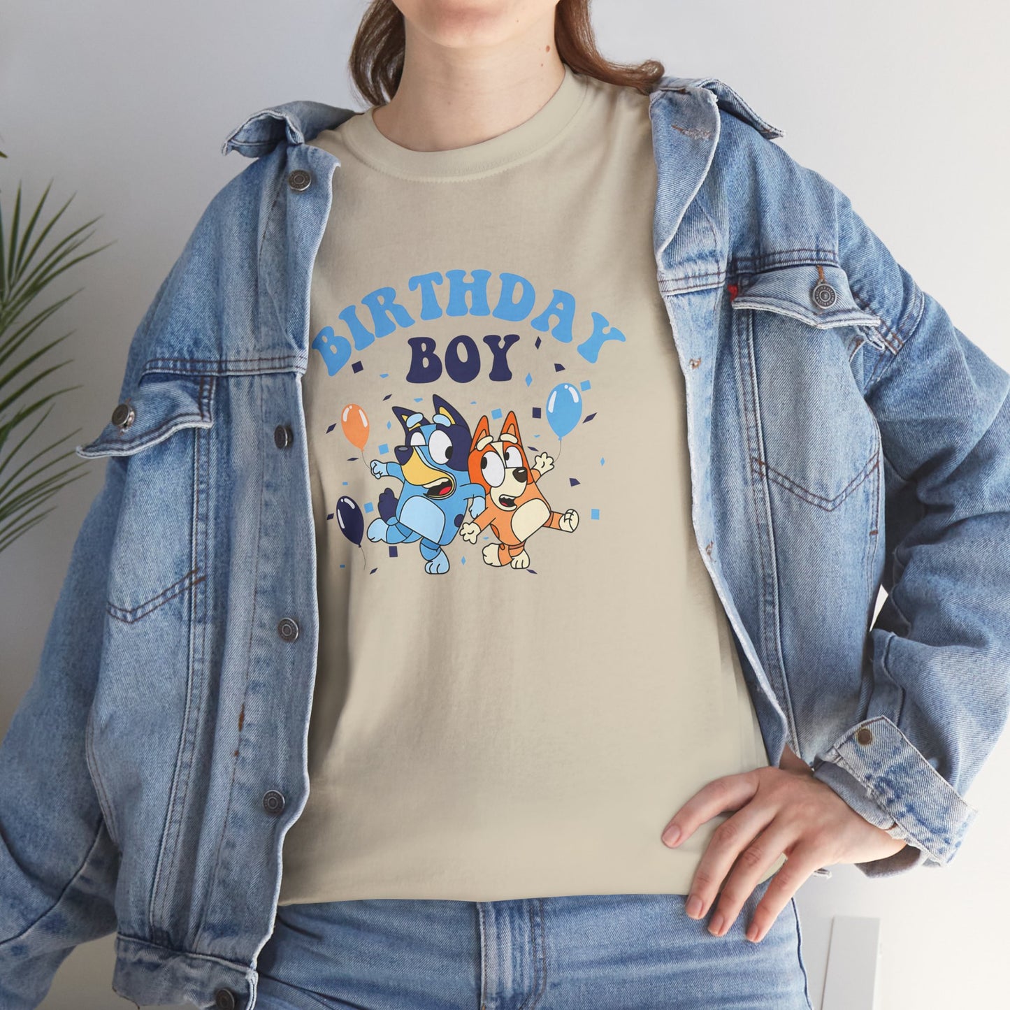 Princess Grace  Bluey  Birthday Boy Unisex Heavy Cotton Tee  Fun Celebration Shirt for Kids