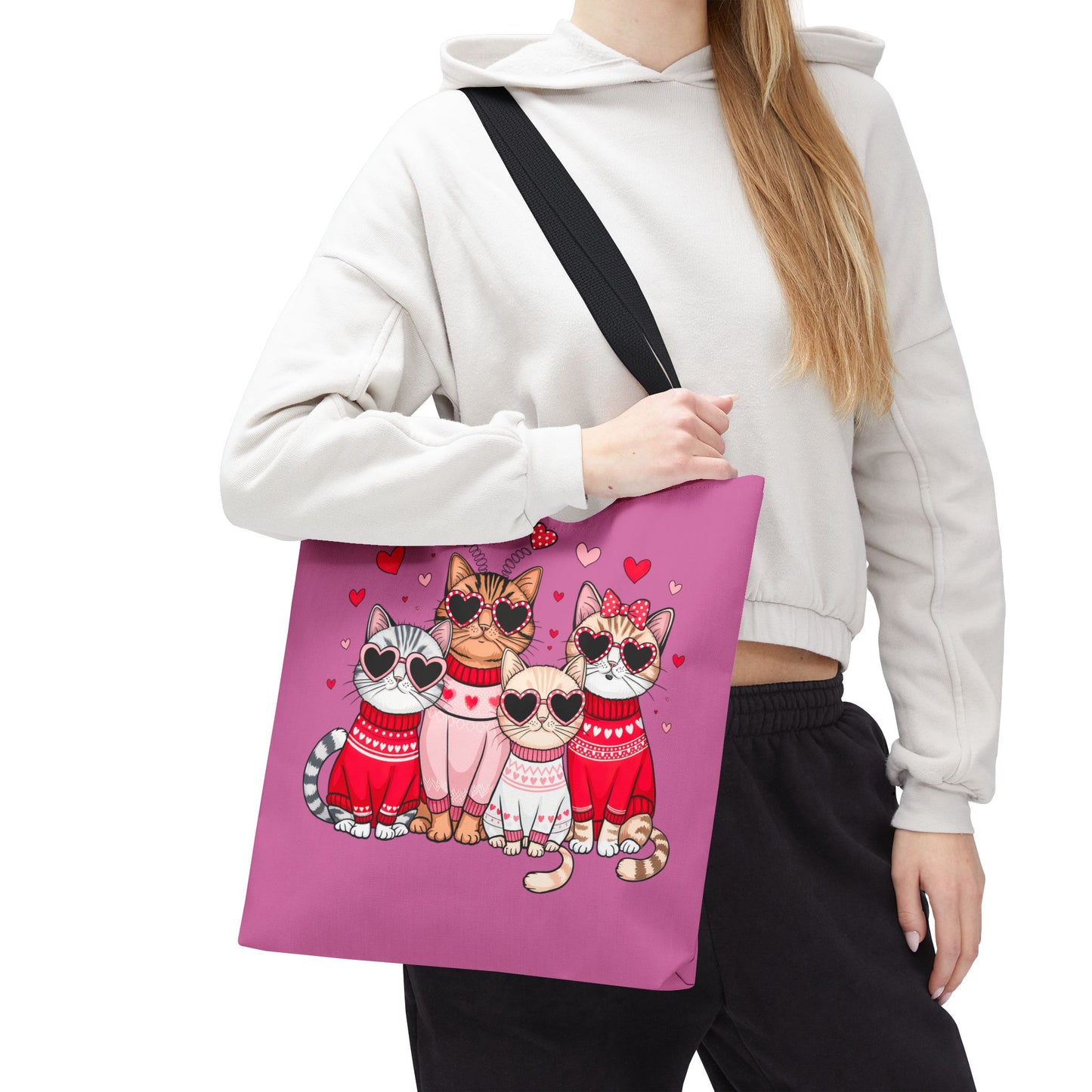 Princess Grace  Cute Cat Lover Tote Bag Stylish Pet Themed Pink Bag for Animal Lovers