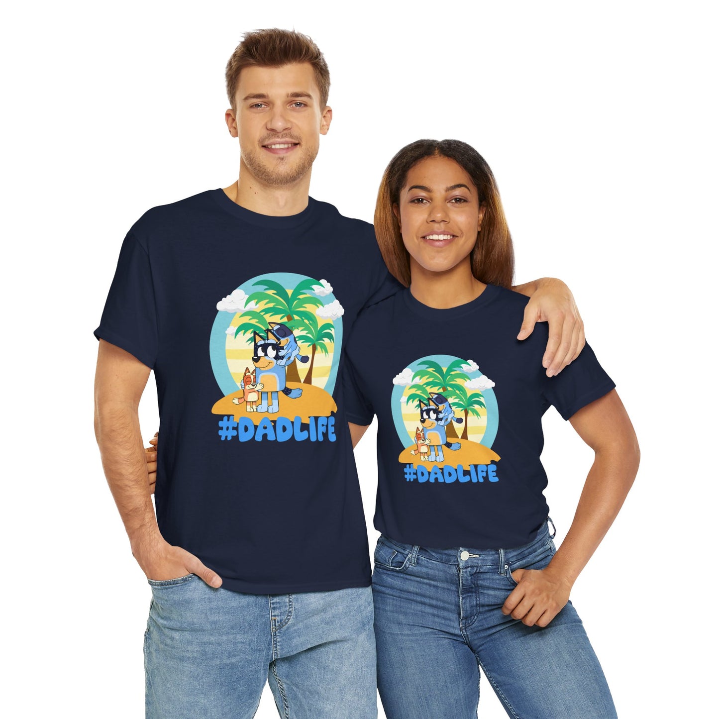 Princess Grace  Bluey  #DadLife Unisex Heavy Cotton Tee  Perfect for Dads Beach Vibes and Everyday Wear