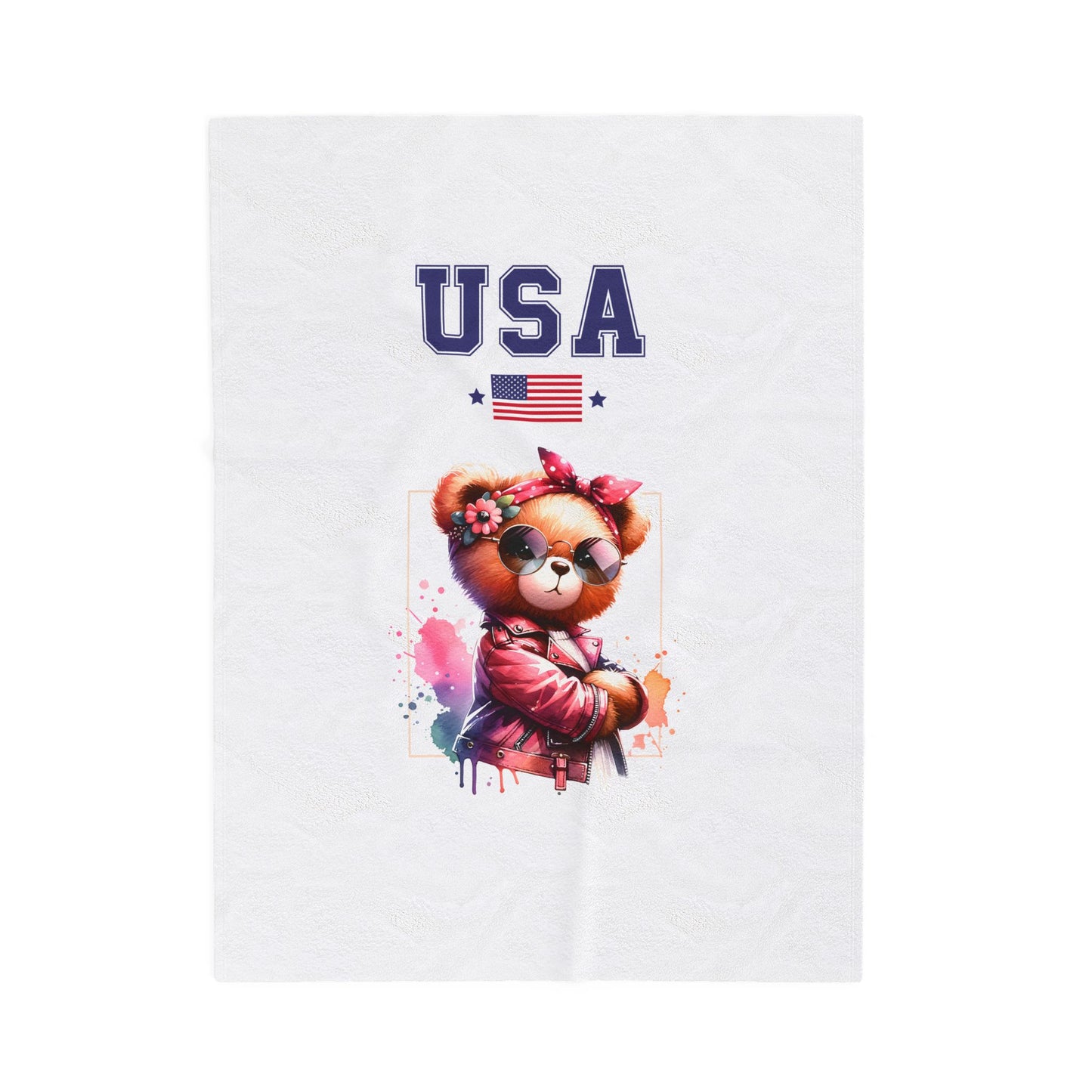 Princess Grace  TEAM USA  Velveteen Plush Blanket