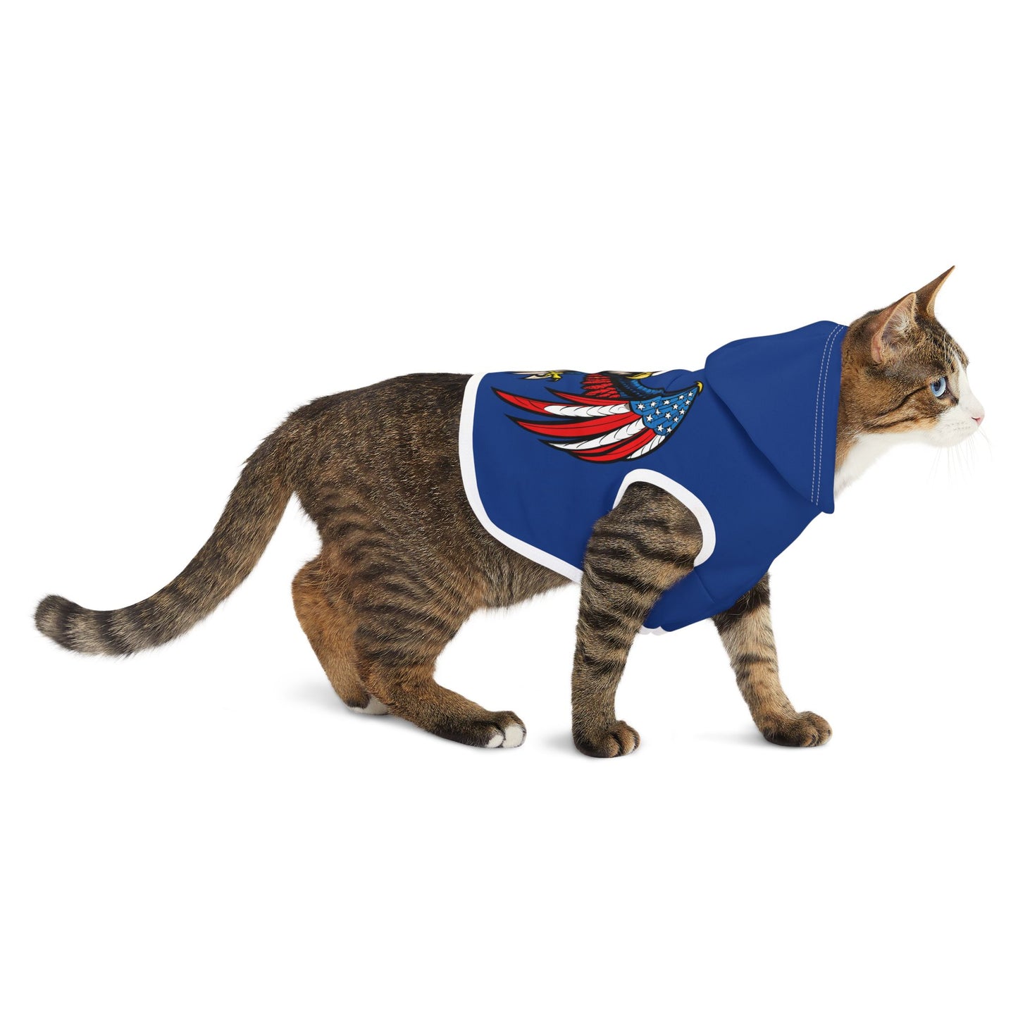 Princess Grace  Patriotic Eagle Pet Hoodie USA Flag Design for Dogs