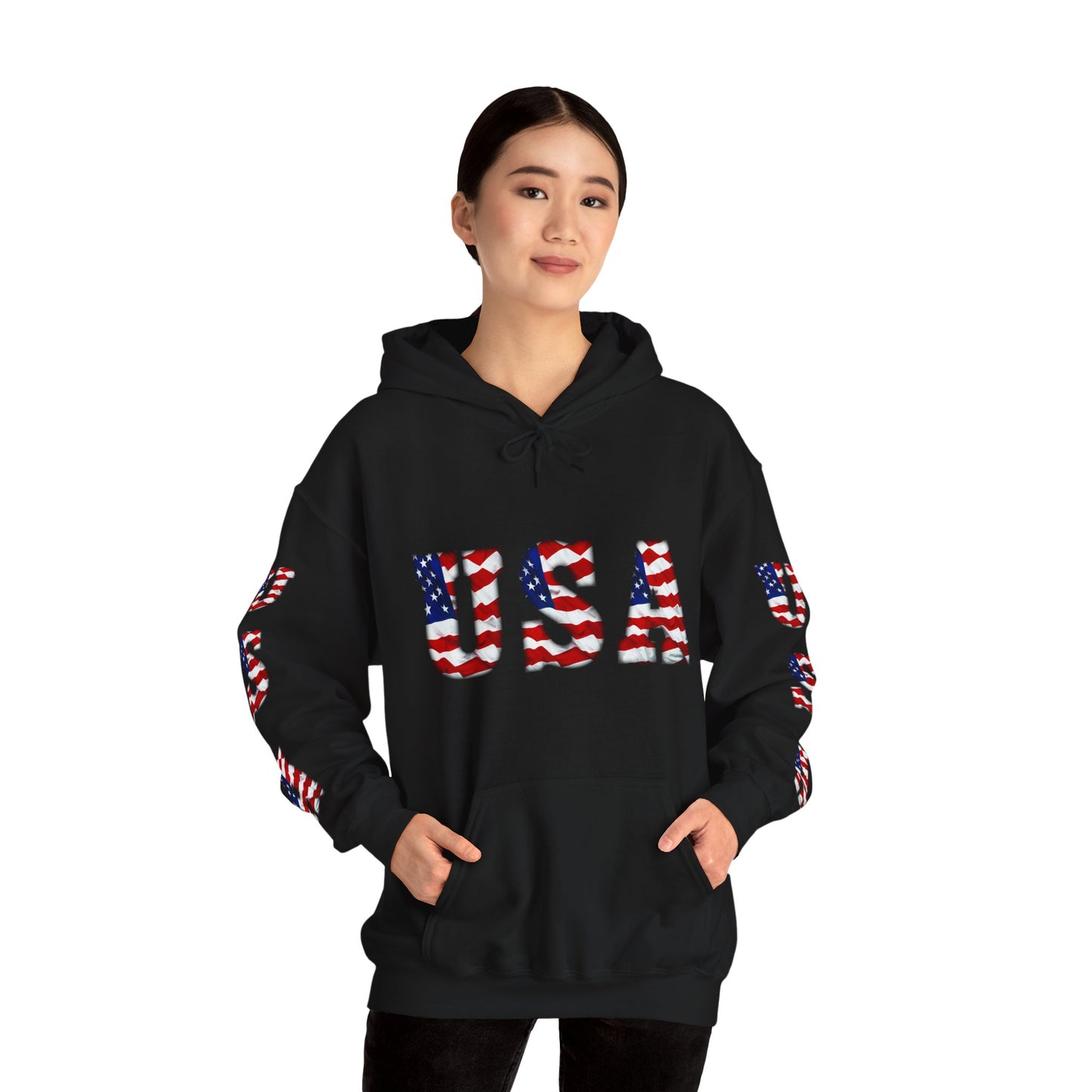 Princess Grace  Patriotic USA Unisex Hooded Sweatshirt Heavy Blend for Comfort