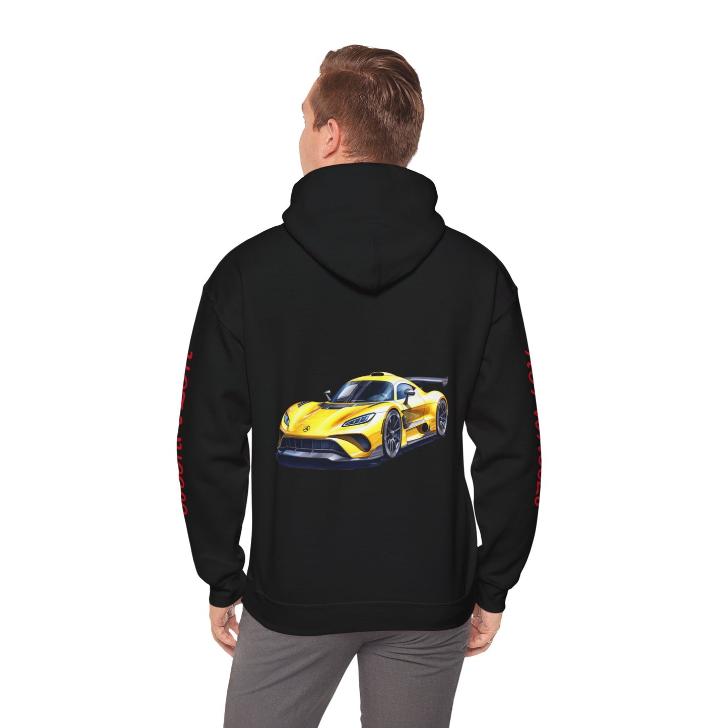 Princess Grace  Hot Wheels Unisex Hooded Sweatshirt Stylish Car Graphic with Bold Text