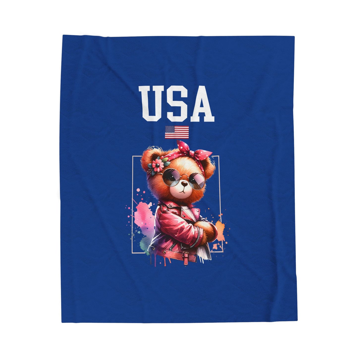Princess Grace  TEAM USA  Velveteen Plush Blanket