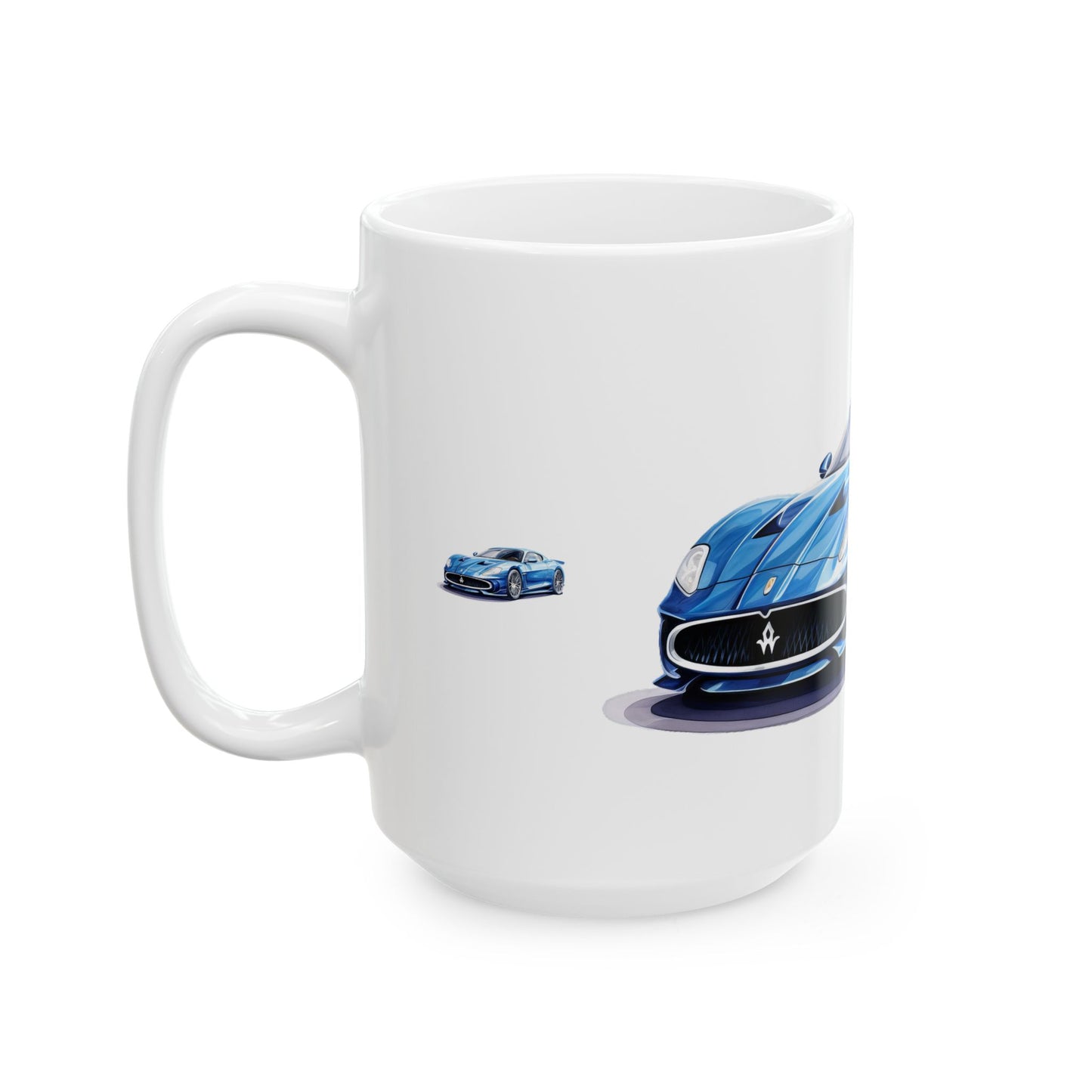 Princess Grace  Blue Sports Car Ceramic Mug   Perfect for Car Enthusiasts