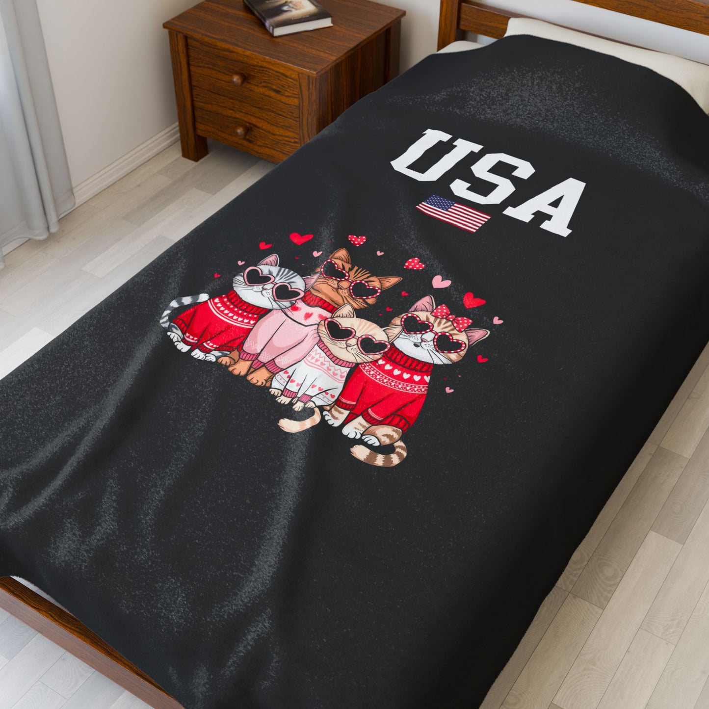 Princess Grace  TEAM USA  Velveteen Plush Blanket