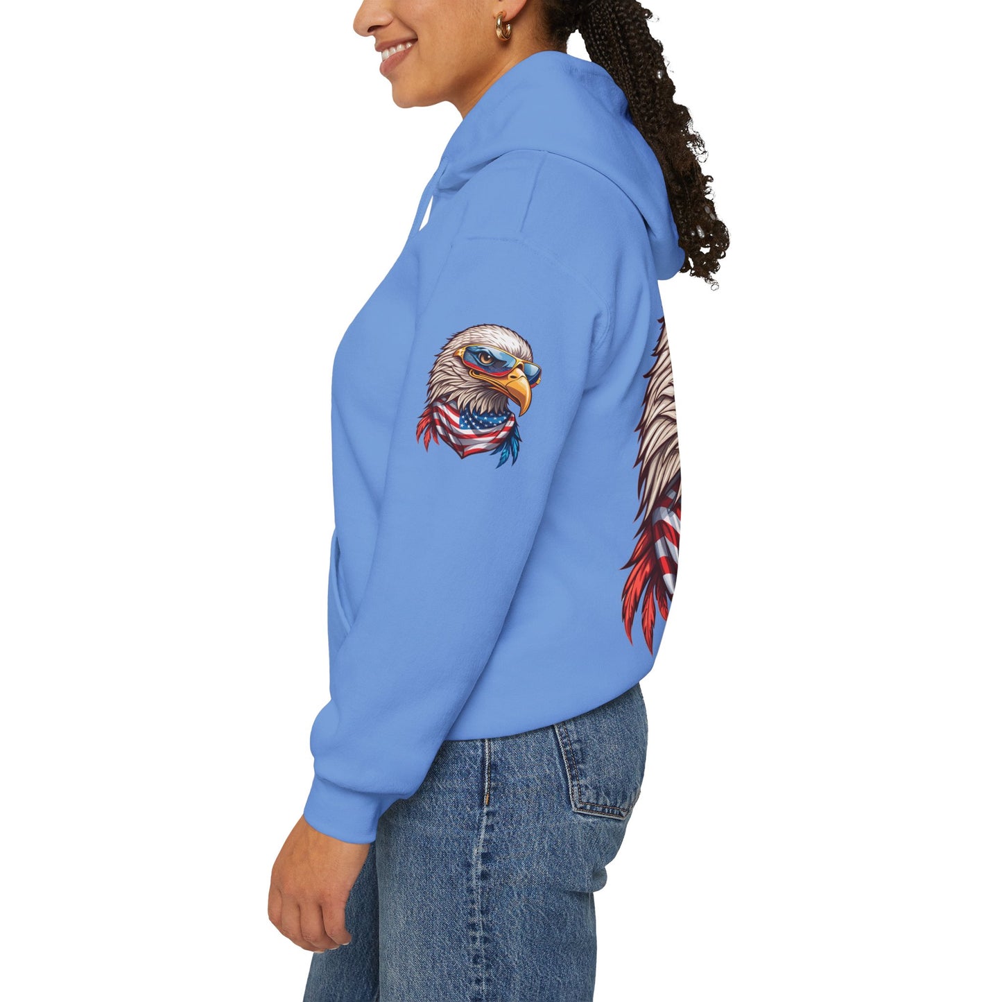 Princess Grace  Patriotic American Eagle Hoodie  Unisex Heavy Blend Sweatshirt
