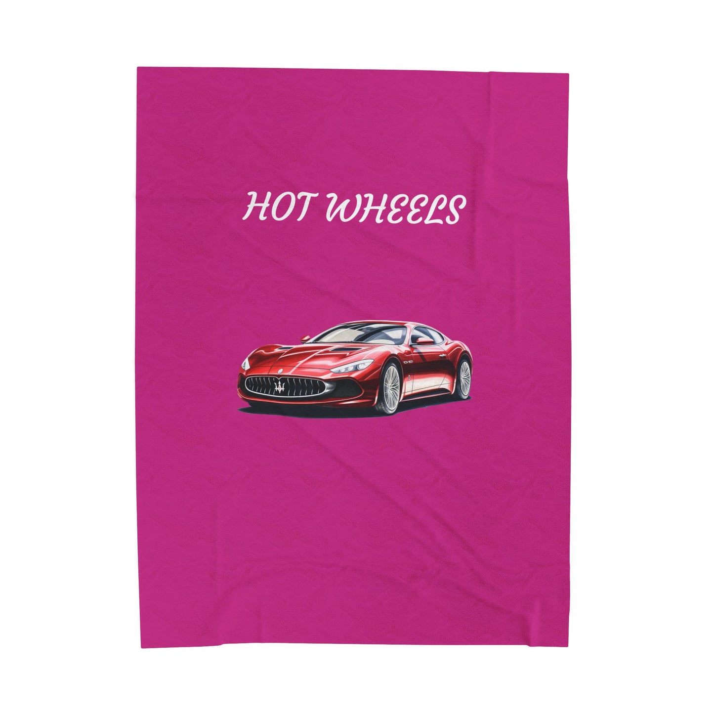 Princess Grace  Hot Wheels Velveteen Plush Blanket  Cozy Car Themed Throw for Kids and Car Enthusiasts