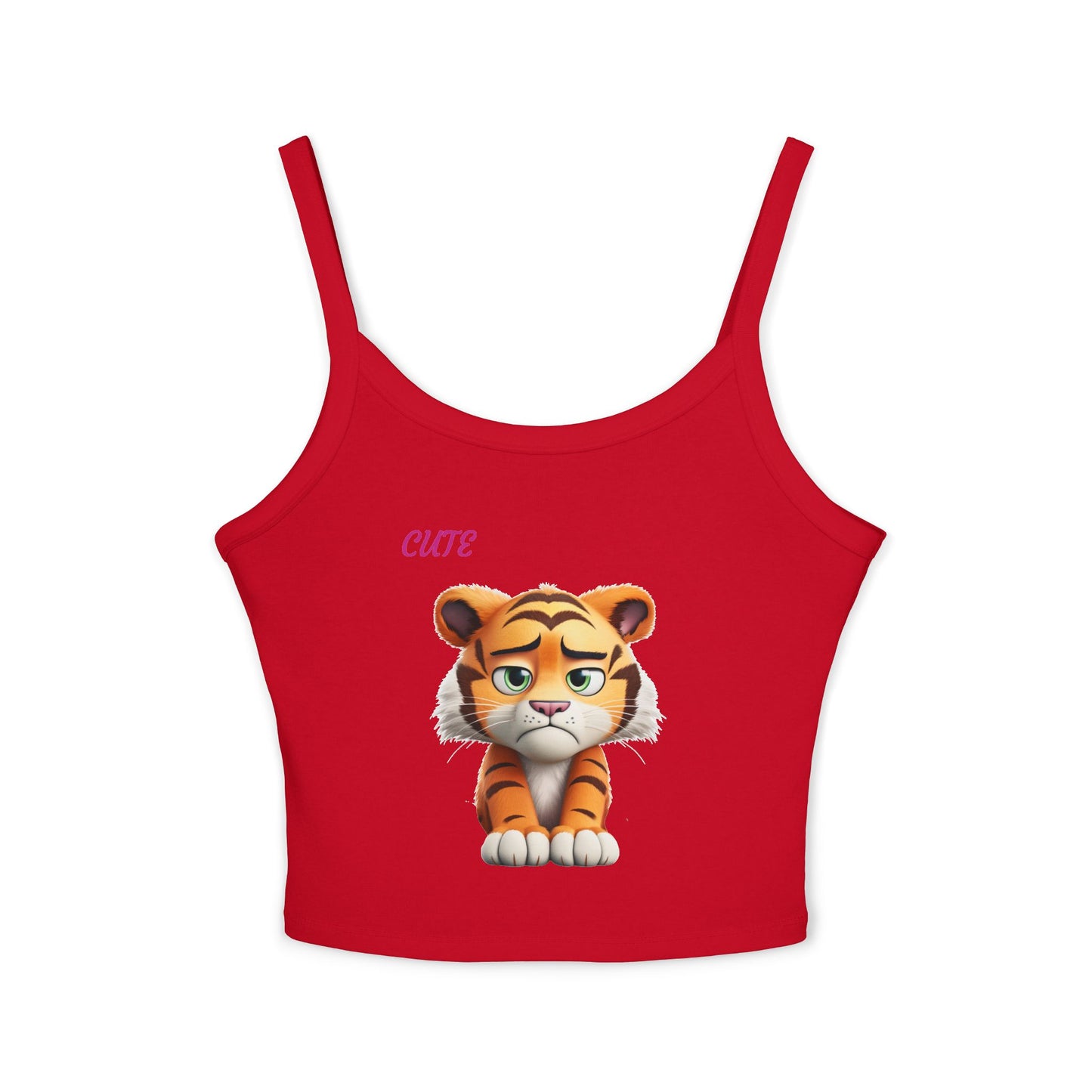 Princess Grace  Cute Tiger Graphic Women's Spaghetti Strap Tank Top