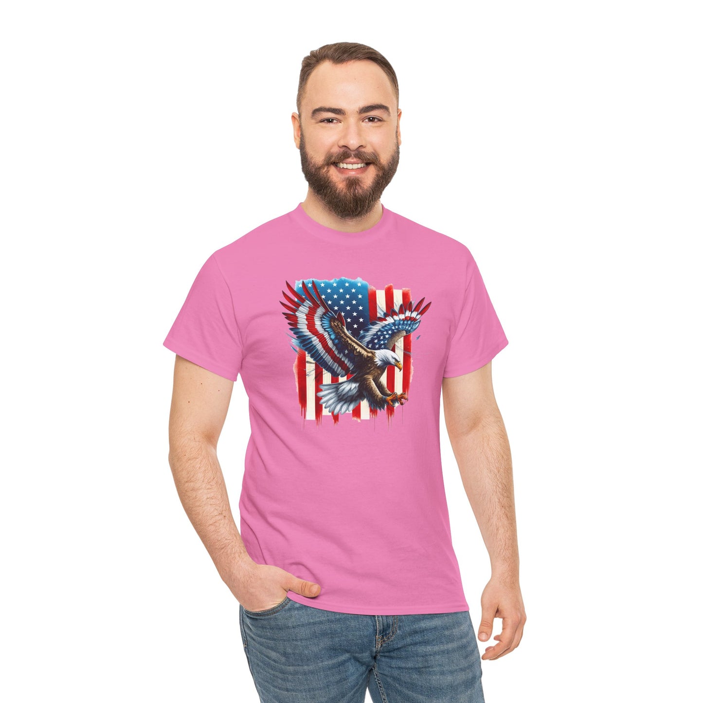 Princess Grace  Patriotic Eagle Unisex Heavy Cotton Tee