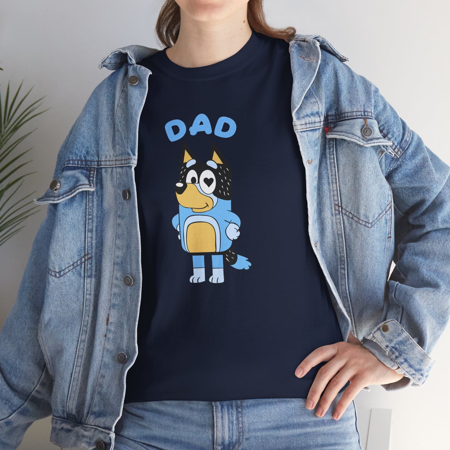 Princess Grace  Bluey Dad Cartoon Graphic Unisex Heavy Cotton Tee