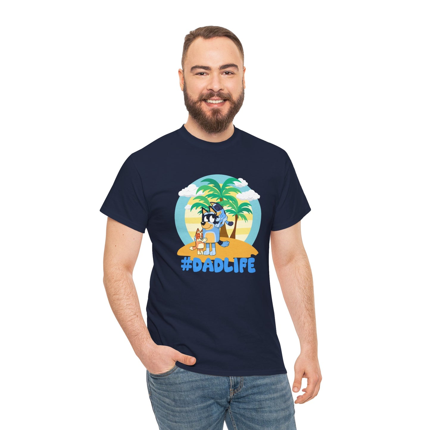 Princess Grace  Bluey  #DadLife Unisex Heavy Cotton Tee  Perfect for Dads Beach Vibes and Everyday Wear