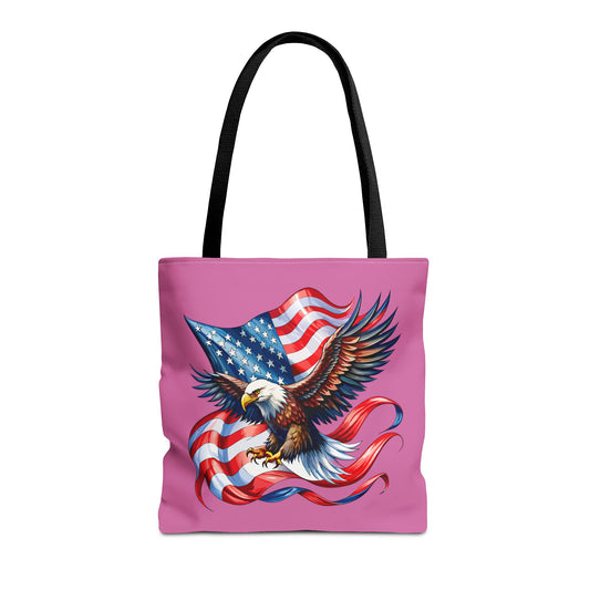 Princess Grace  Patriotic Eagle Tote Bag American Flag Design for Independence Day and Everyday Use