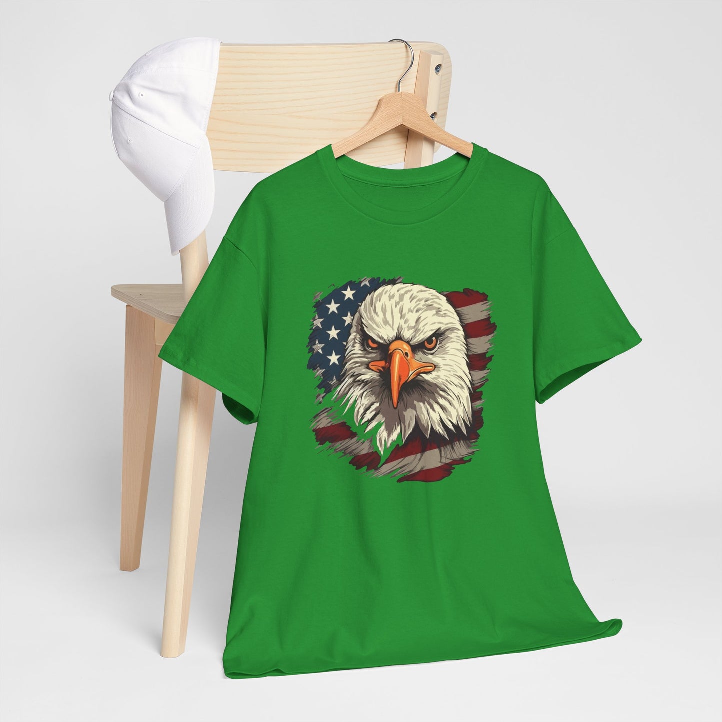 Princess Grace  Patriotic Eagle Graphic Tee  Unisex Heavy Cotton T-Shirt