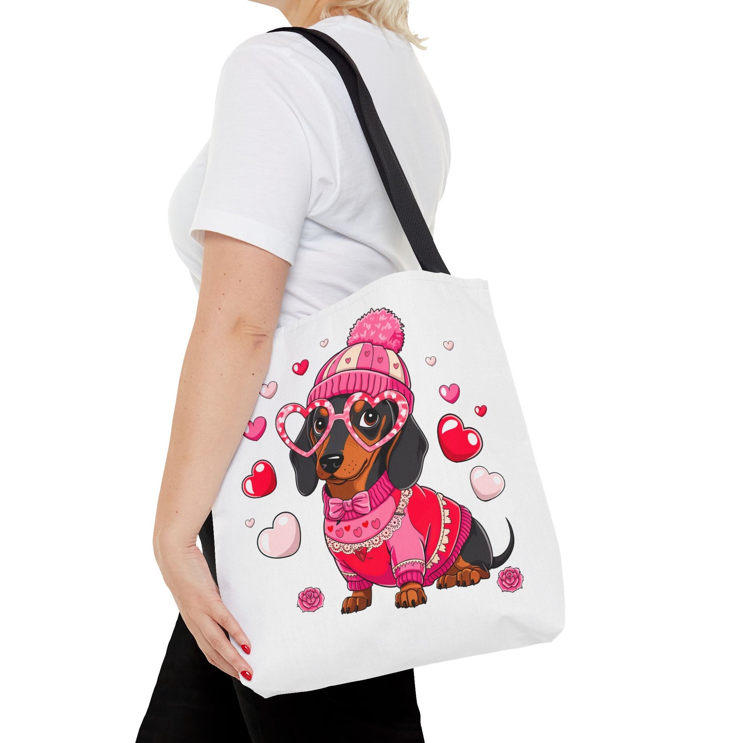 Princess Grace  Cute Dog Love Tote Bag  Perfect Gift for Dog Lovers on Valentine's Day