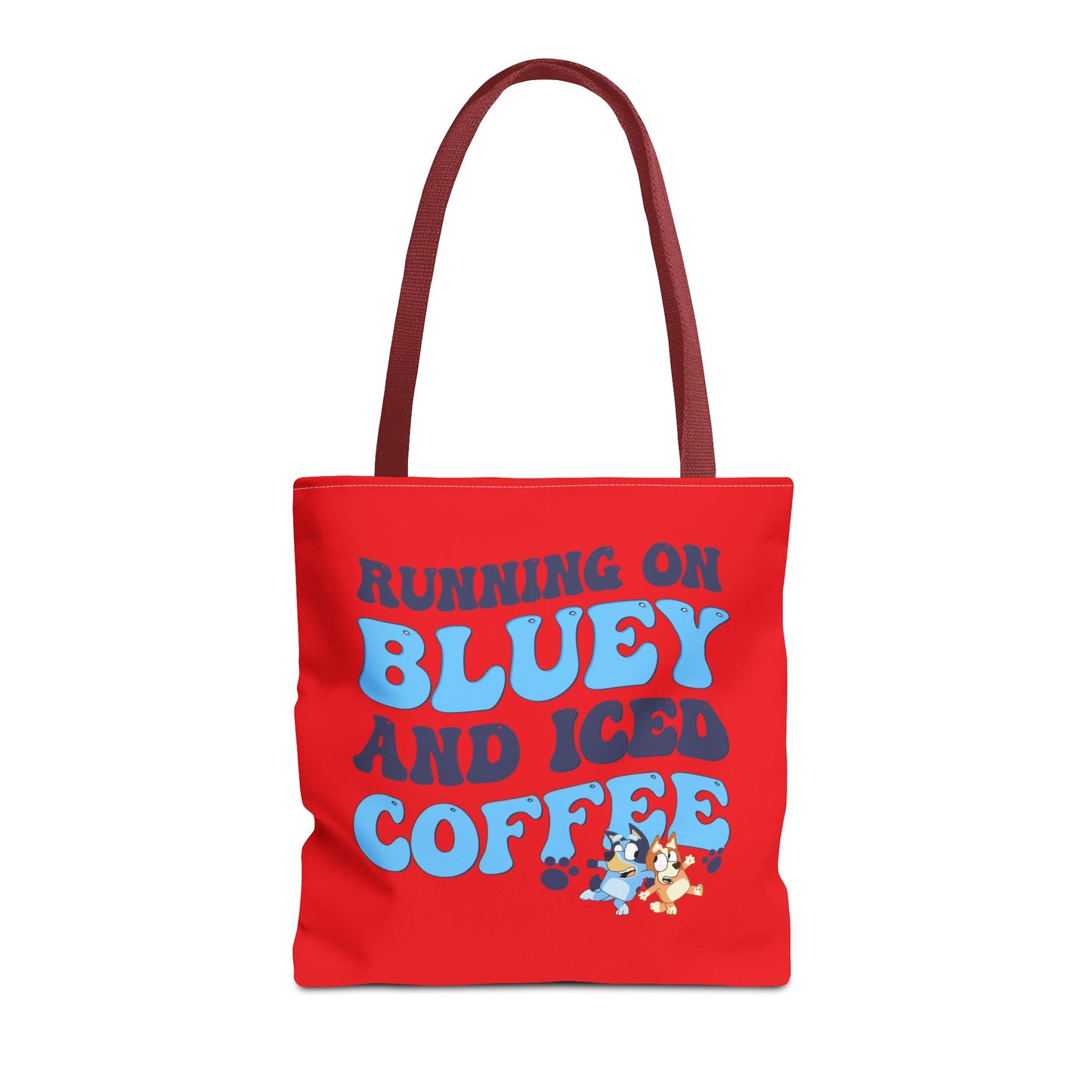 Princess Grace  Running on Bluey and Iced Coffee Tote Bag Fun & Functional Carryall