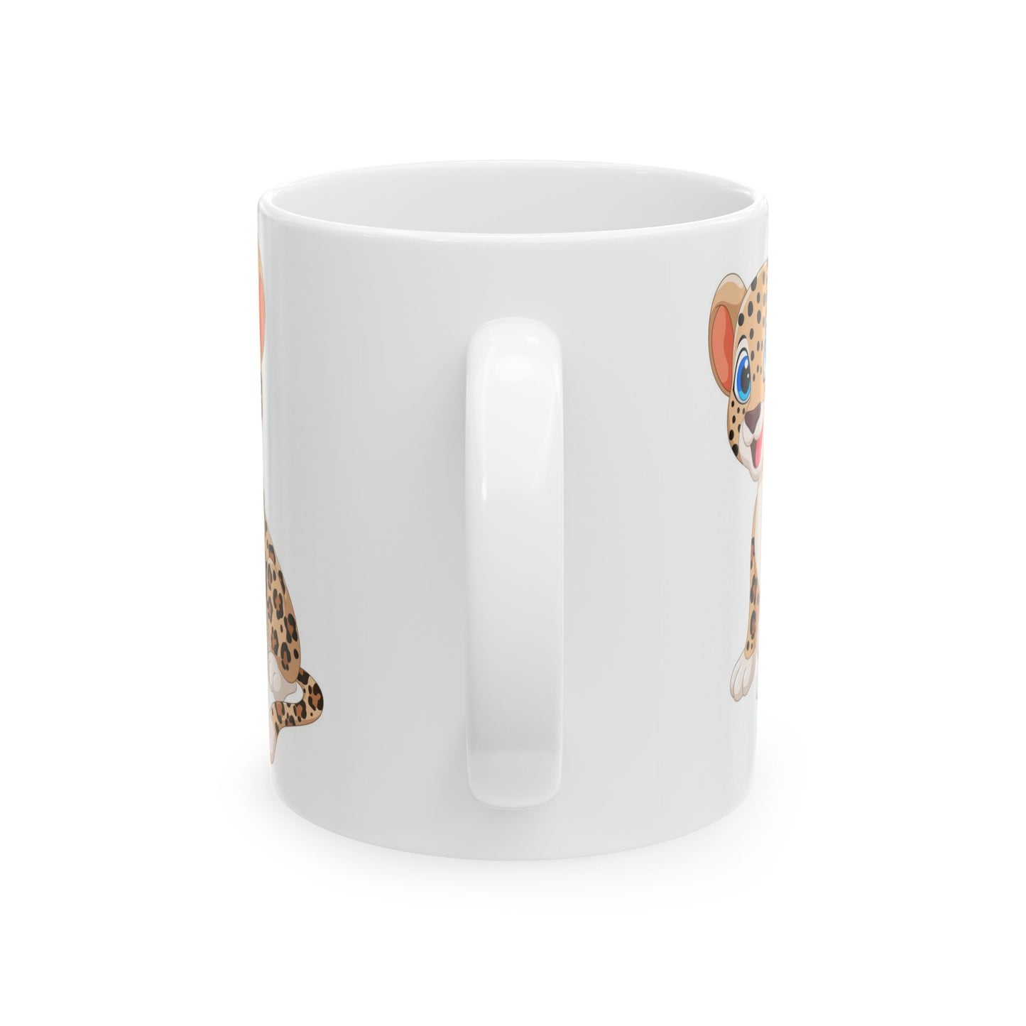 Cute Leopard Cartoon Ceramic Mug - 11oz & 15oz
