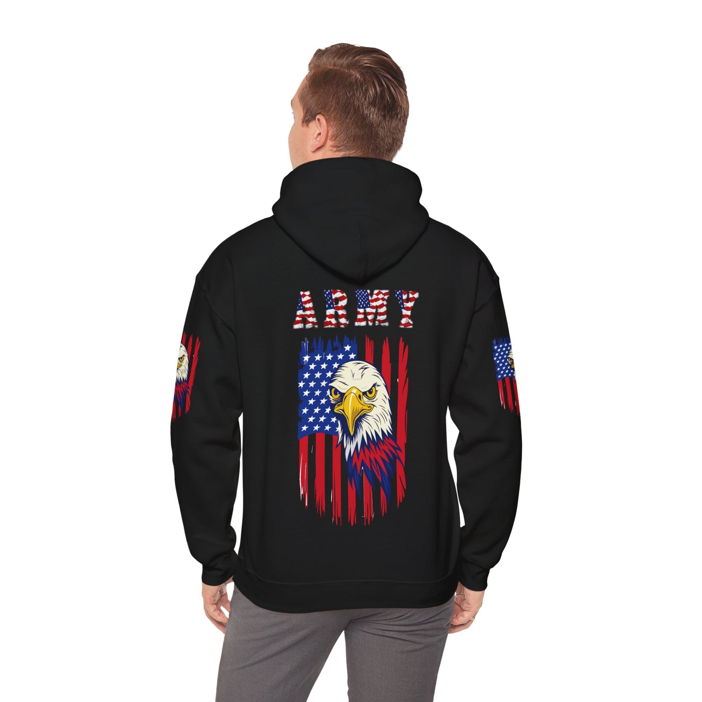 Princess Grace  Patriotic Army Eagle Hoodie  Unisex Heavy Blend Sweatshirt