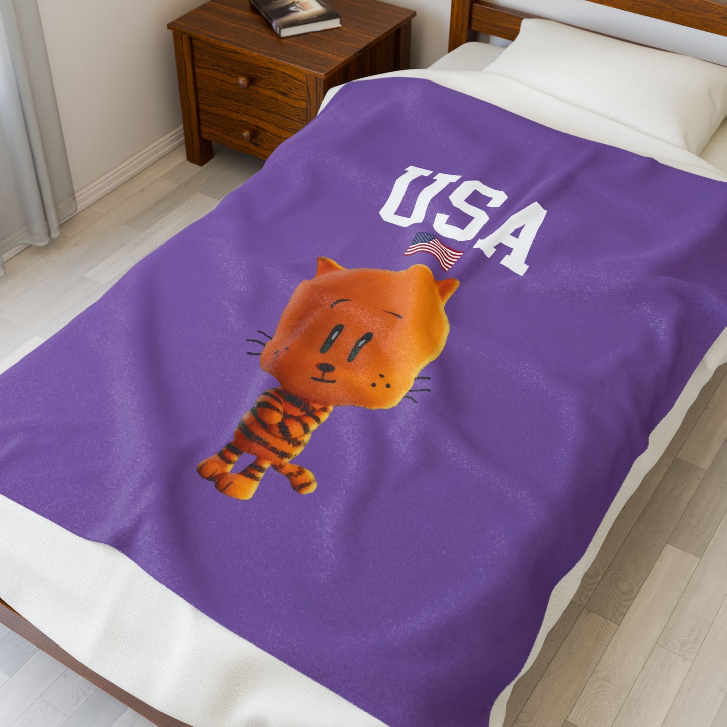 Princess Grace  TEAM USA  Velveteen Plush Blanket