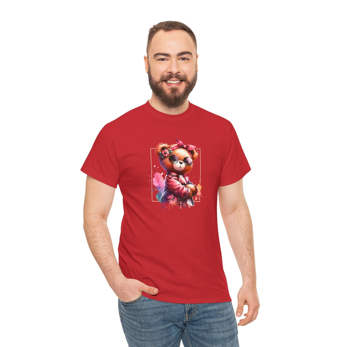 Princess Grace  Cool Bear Graphic Unisex Heavy Cotton Tee Perfect for Casual Wear