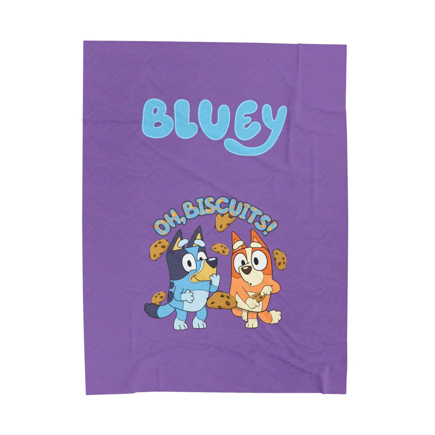 Princess Grace  Bluey Oh Biscuits Velveteen Plush Blanket for Kids
