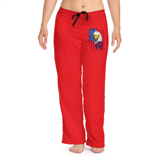 Princess Grace  Patriotic  Pajama Pants  Red Eagle Design for Comfort and Style