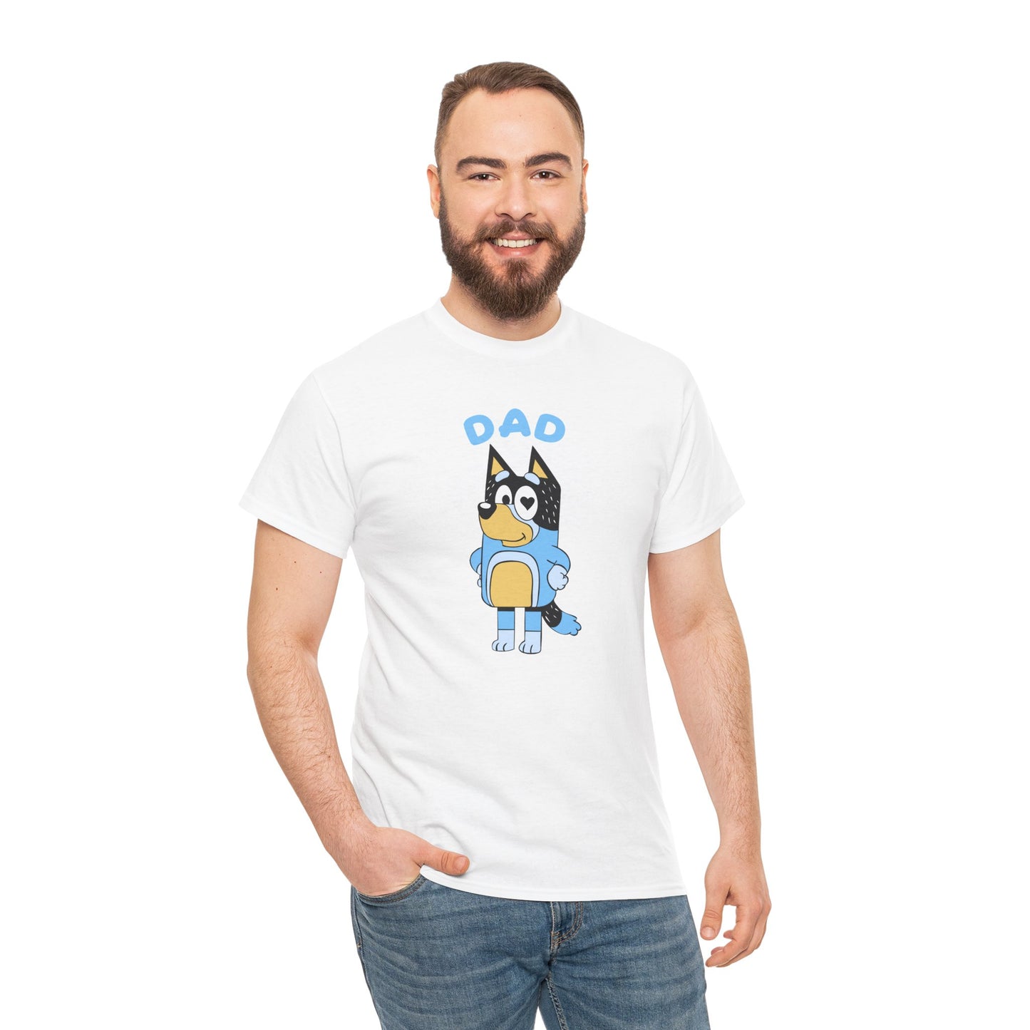 Princess Grace  Bluey Dad Cartoon Graphic Unisex Heavy Cotton Tee