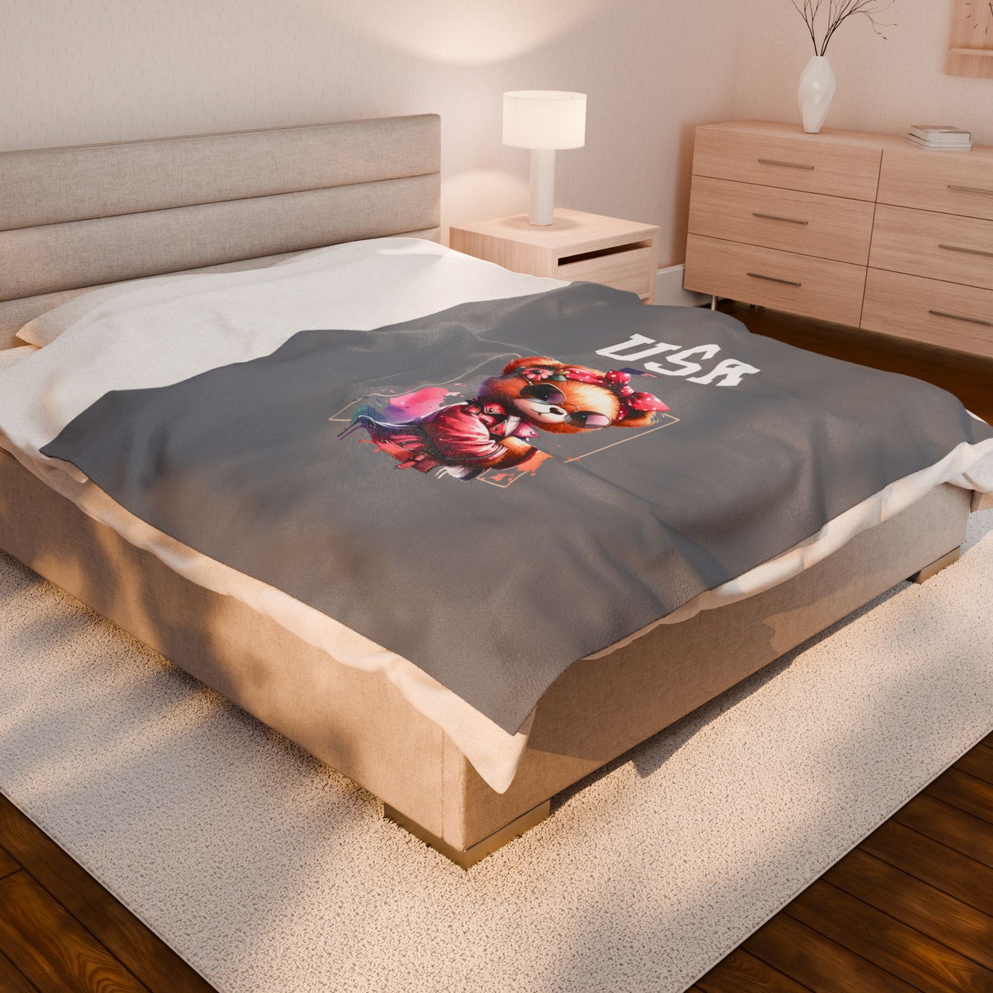 Princess Grace  TEAM USA  Velveteen Plush Blanket