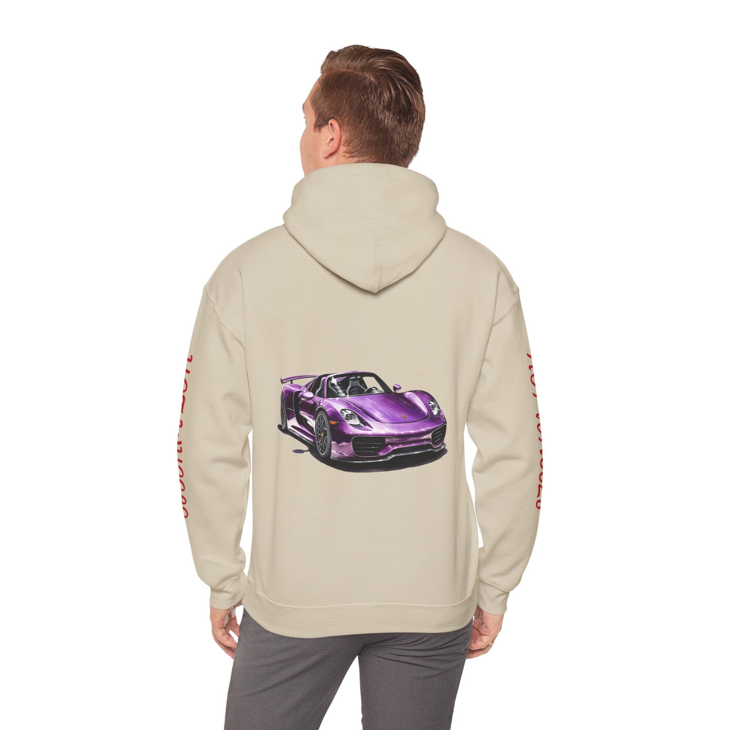 Princess Grace  Unisex Heavy Blend Hooded Sweatshirt  Hot Wheels Purple Sports Car