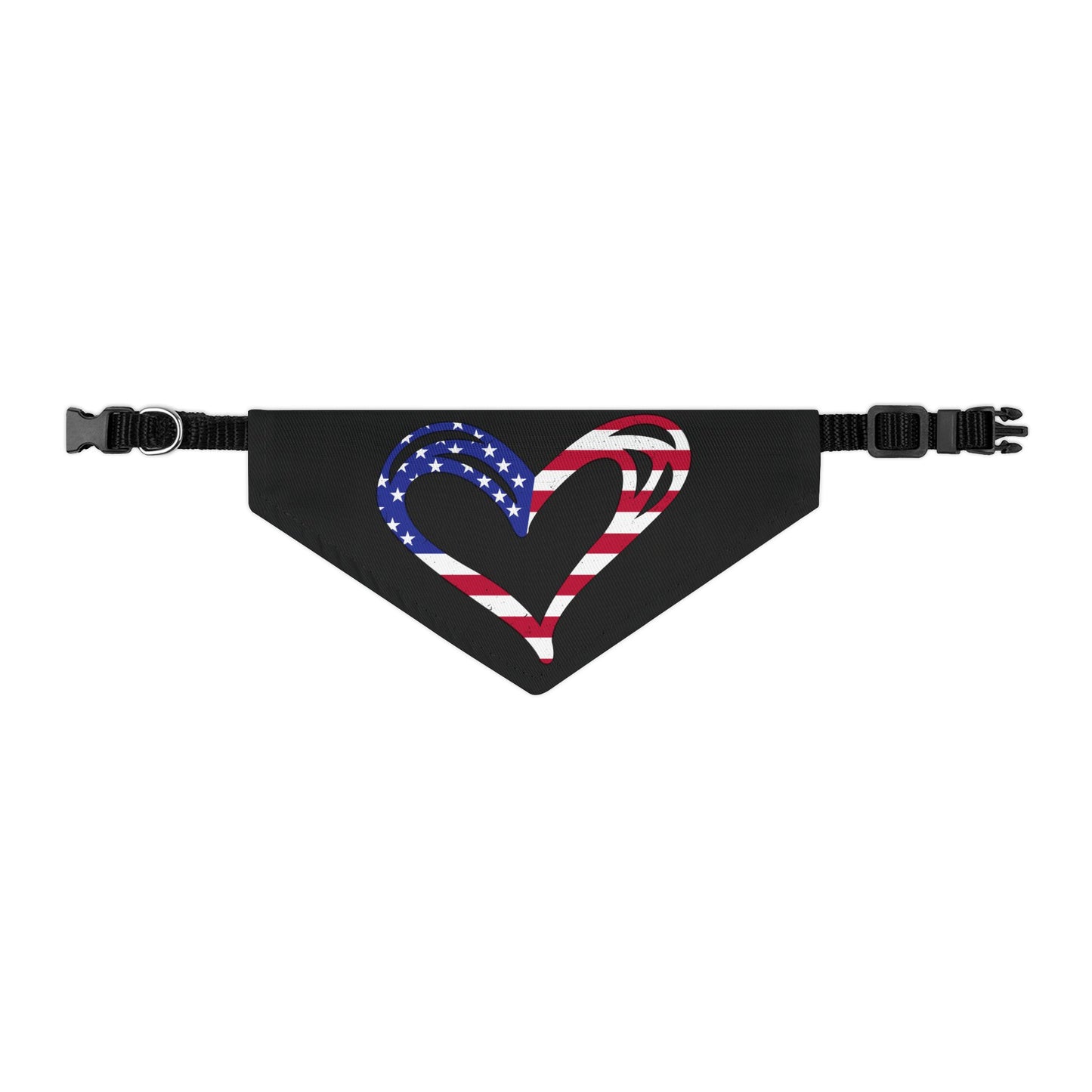 Princess Grace Patriotic Pet Bandana Collar  American Heart Design