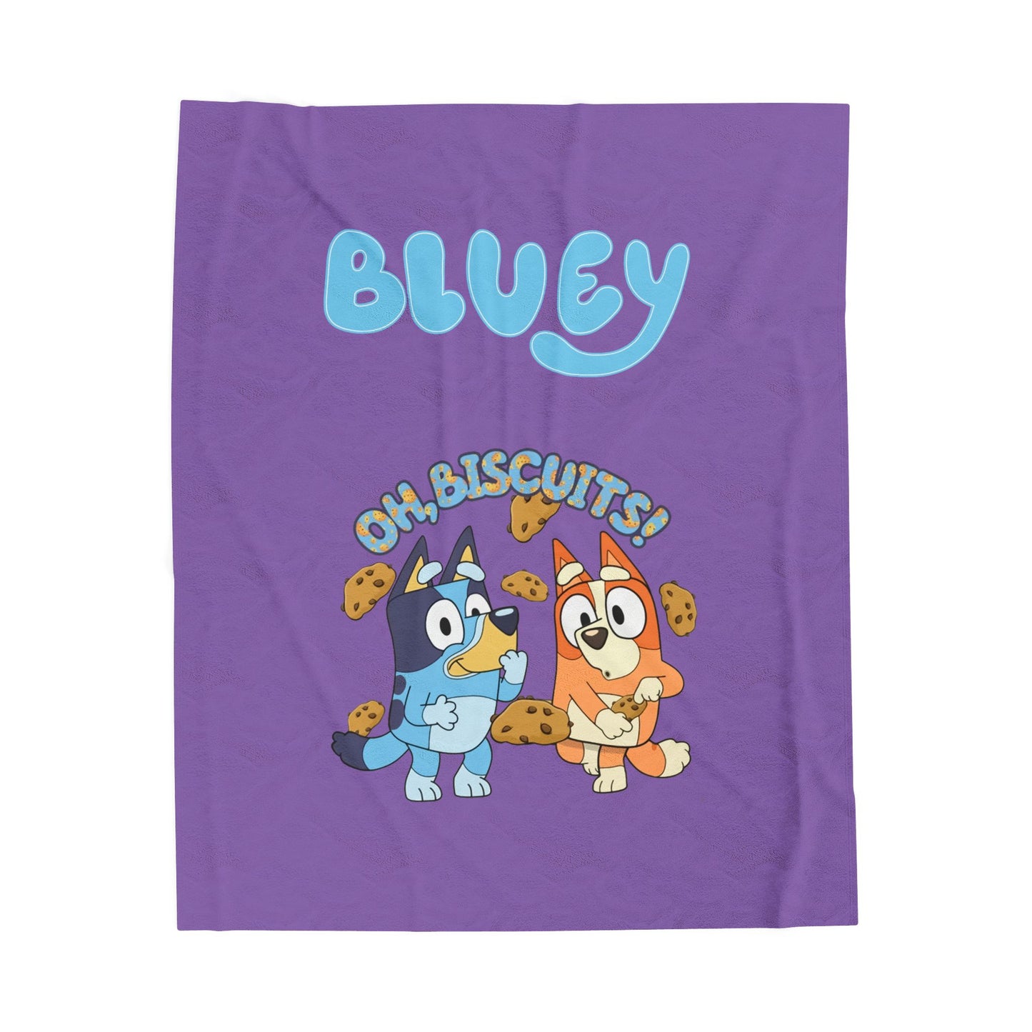 Princess Grace  Bluey Oh Biscuits Velveteen Plush Blanket for Kids