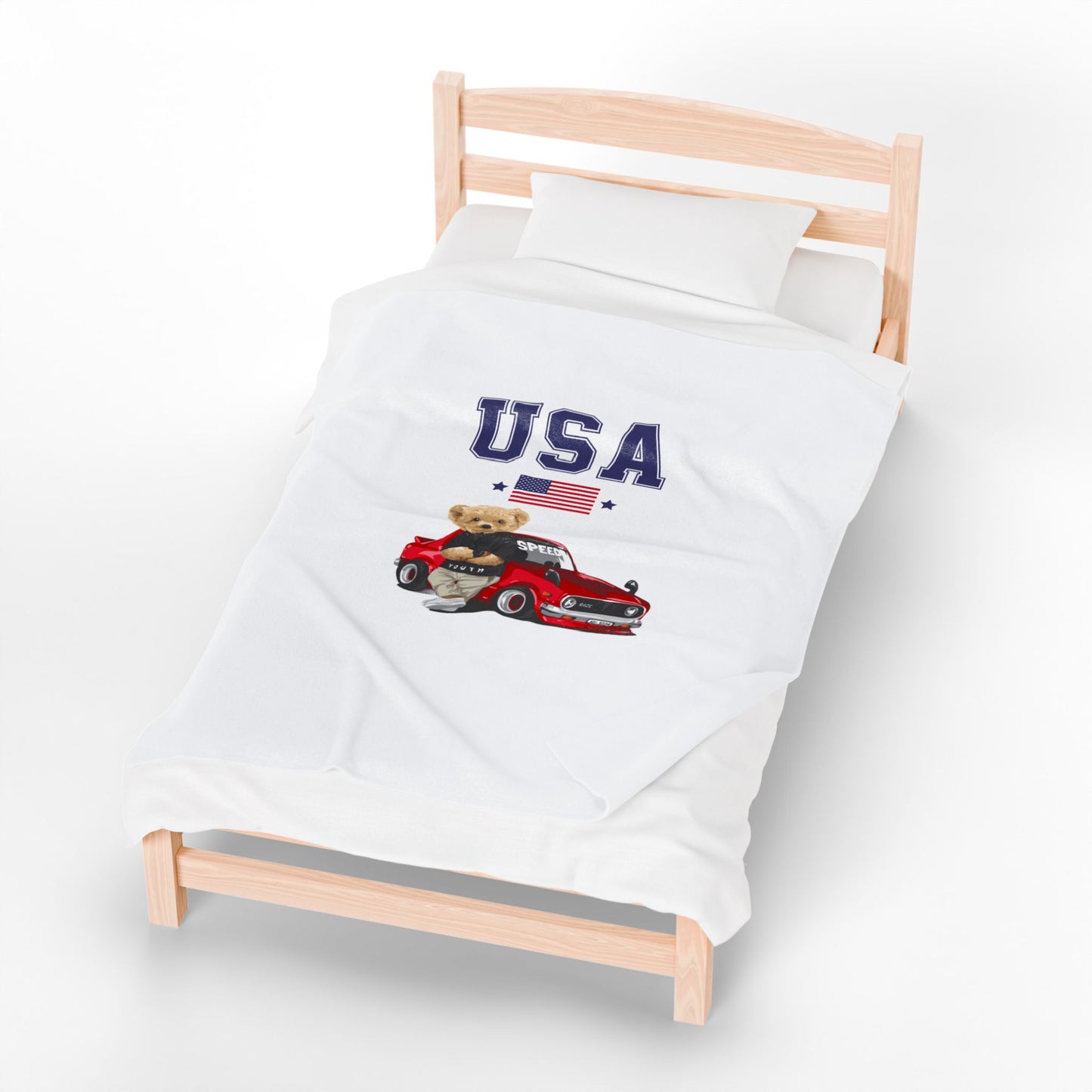 Princess Grace  TEAM USA  Velveteen Plush Blanket