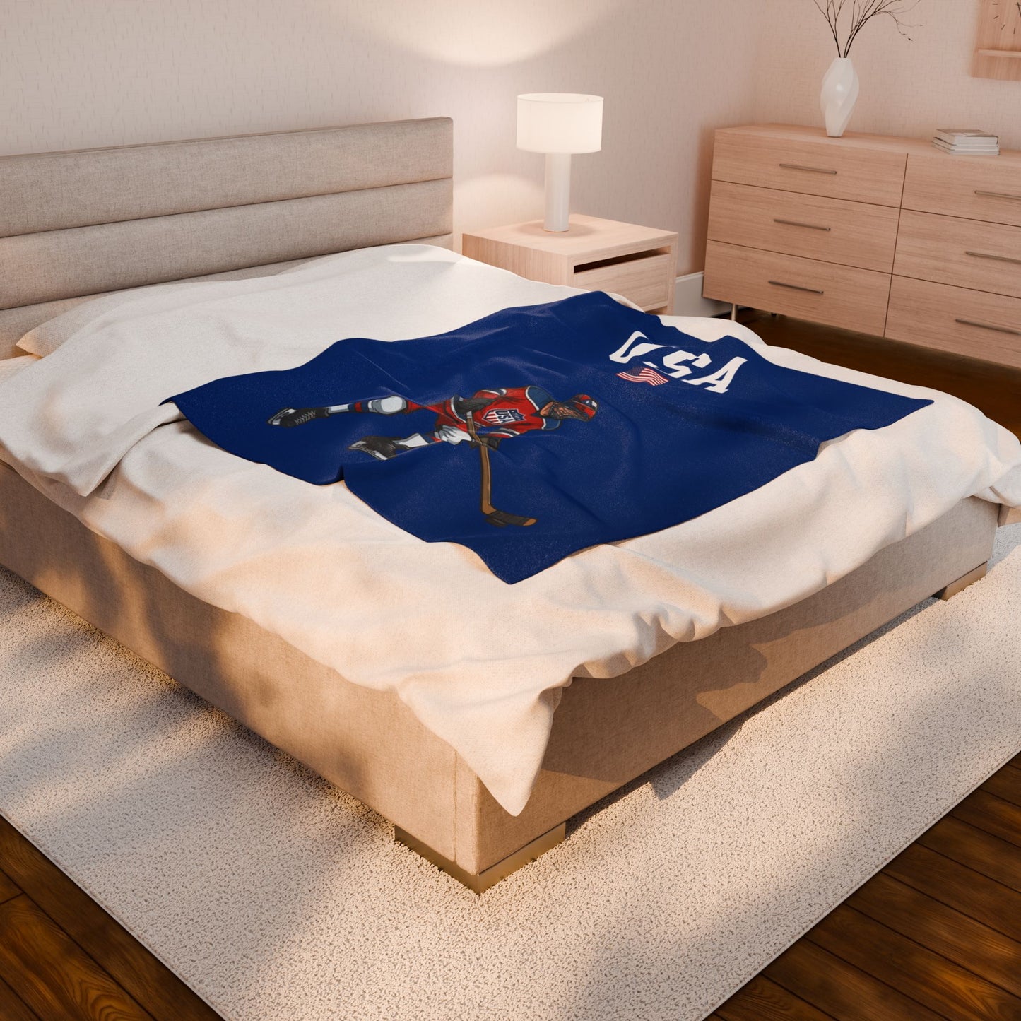 Princess Grace  TEAM USA  Velveteen Plush Blanket