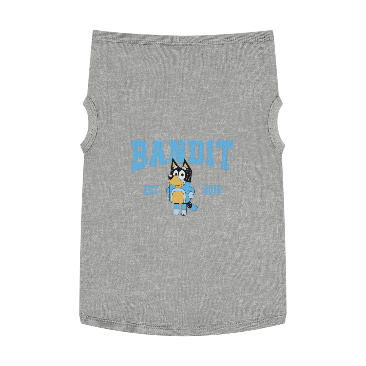 Princess Grace  BLUEY  Cute Dog Tank Top  'Bandit' Pet Apparel for Stylish Dogs