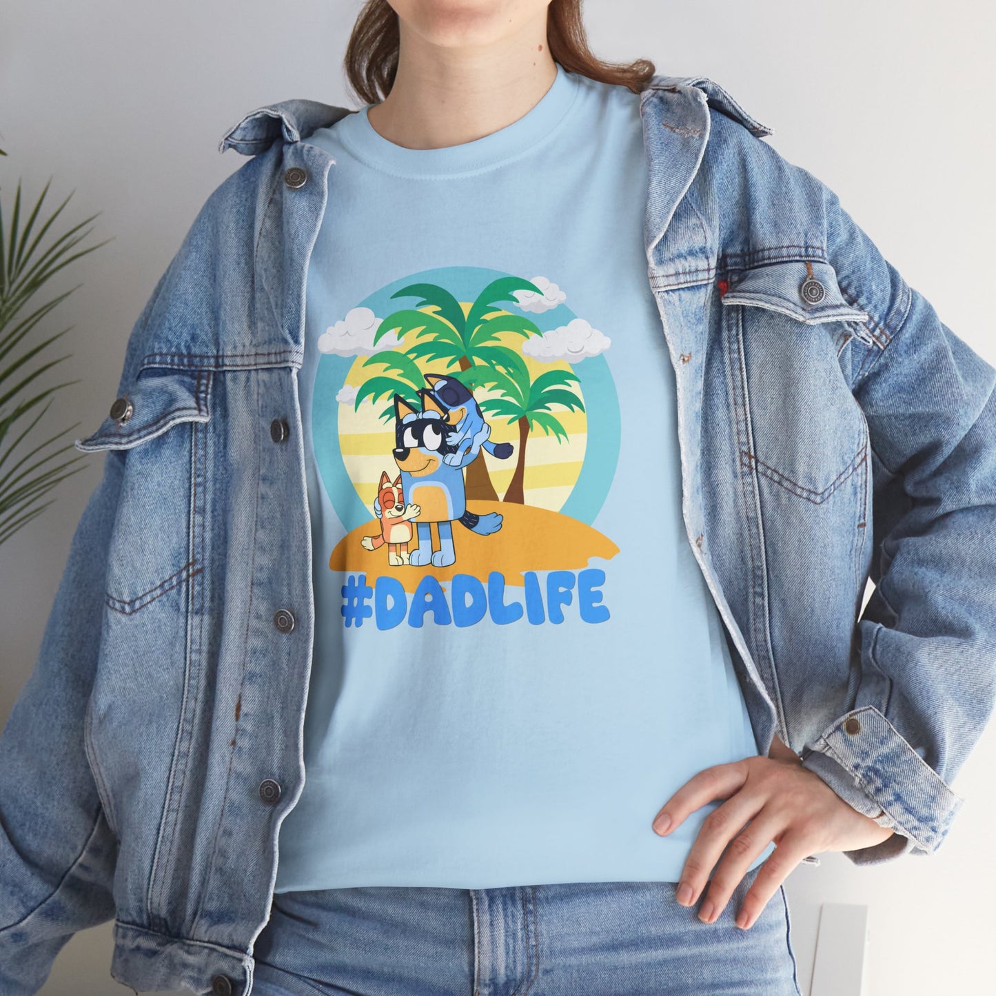 Princess Grace  Bluey  #DadLife Unisex Heavy Cotton Tee  Perfect for Dads Beach Vibes and Everyday Wear