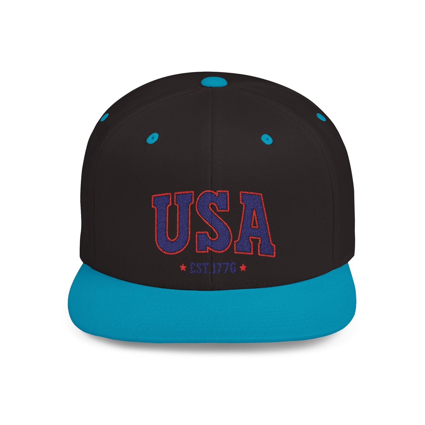 Princess Grace  USA Flat Bill Snapback Hat Patriotic Style, Perfect for Holidays & Outdoor Events