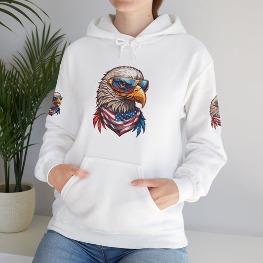 Princess Grace  Patriotic American Eagle Hoodie  Unisex Heavy Blend Sweatshirt