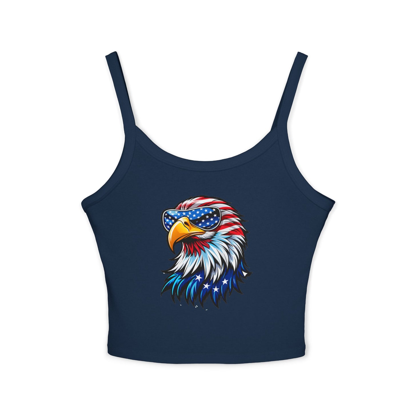 Princess Grace  Patriotic Women's Spaghetti Strap Tank Top  USA Eagle Design