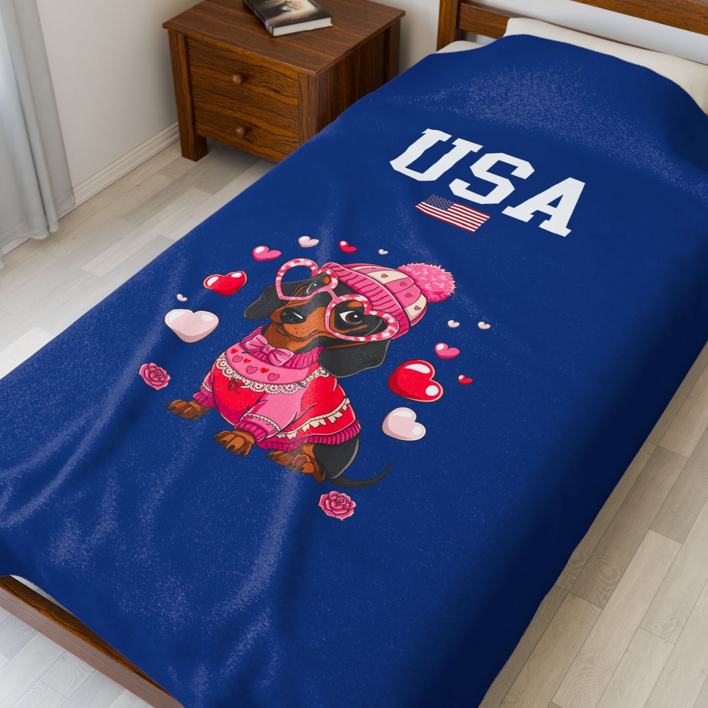 Princess Grace  TEAM USA  Velveteen Plush Blanket