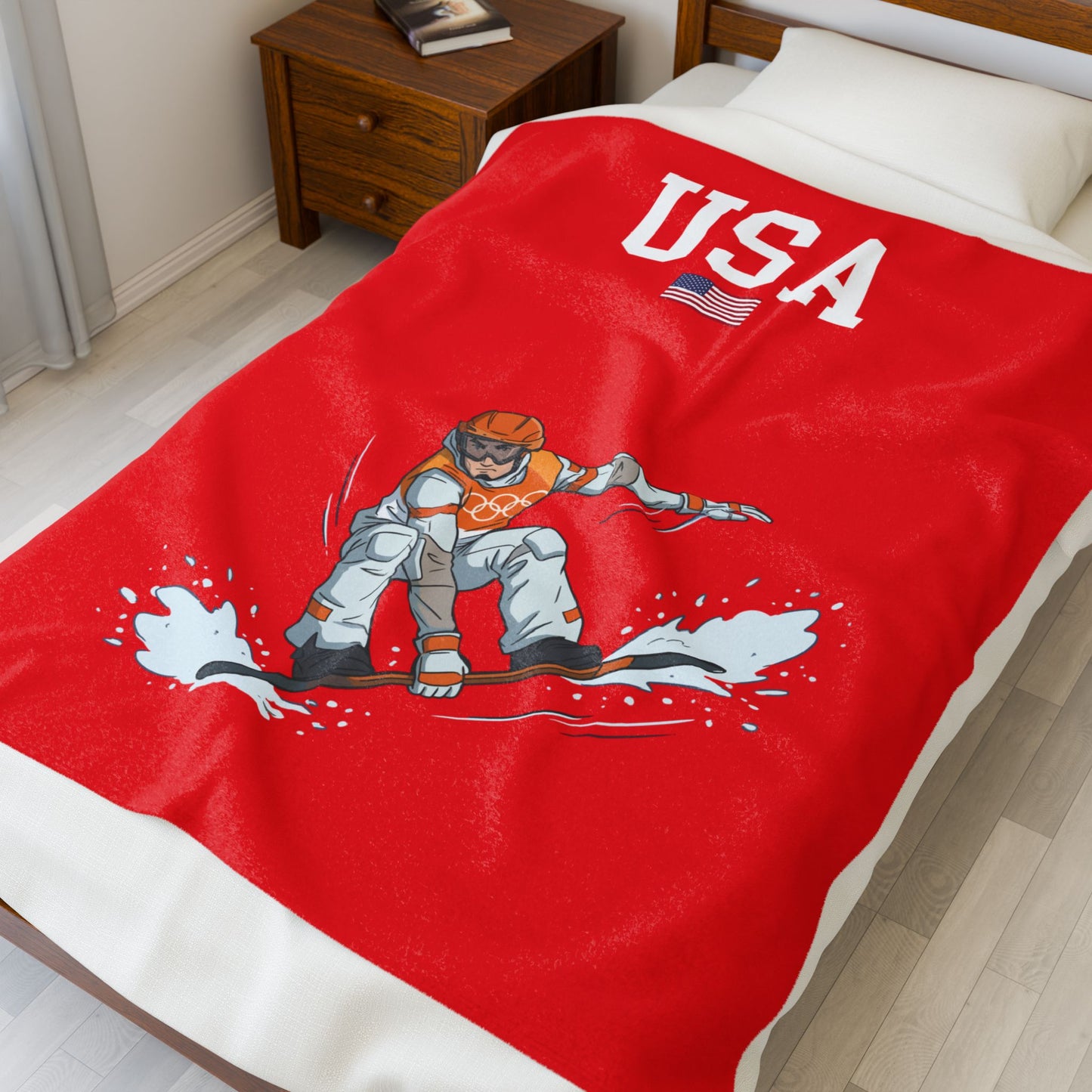 Princess Grace  TEAM USA  Velveteen Plush Blanket