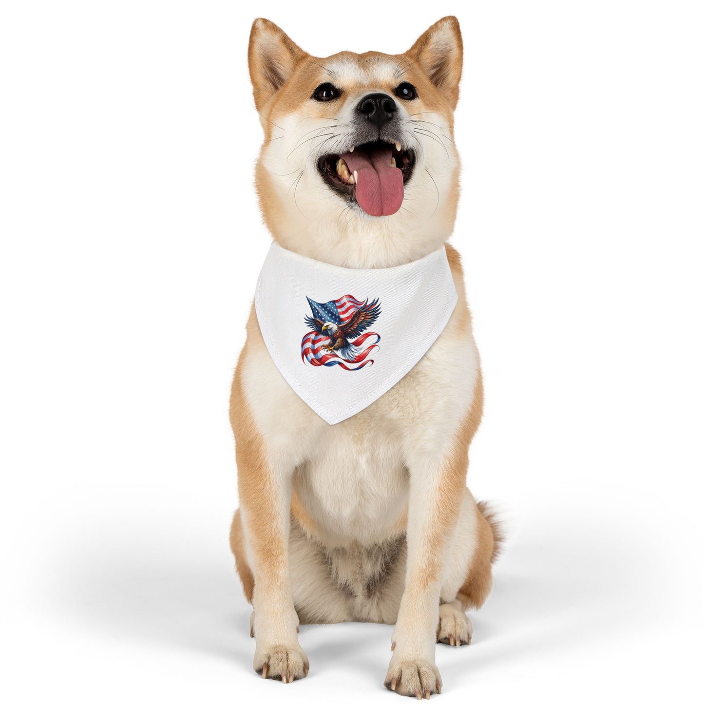 Princess Grace  Patriotic Pet Bandana Collar  Eagle & American Flag Design for Dogs