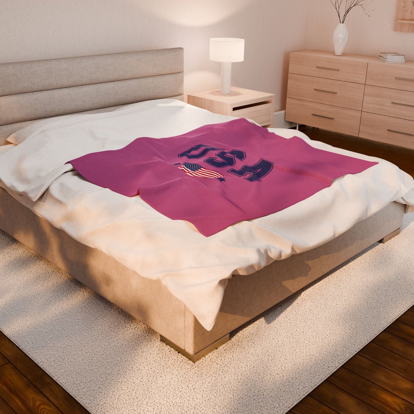 Princess Grace  TEAM USA  Velveteen Plush Blanket
