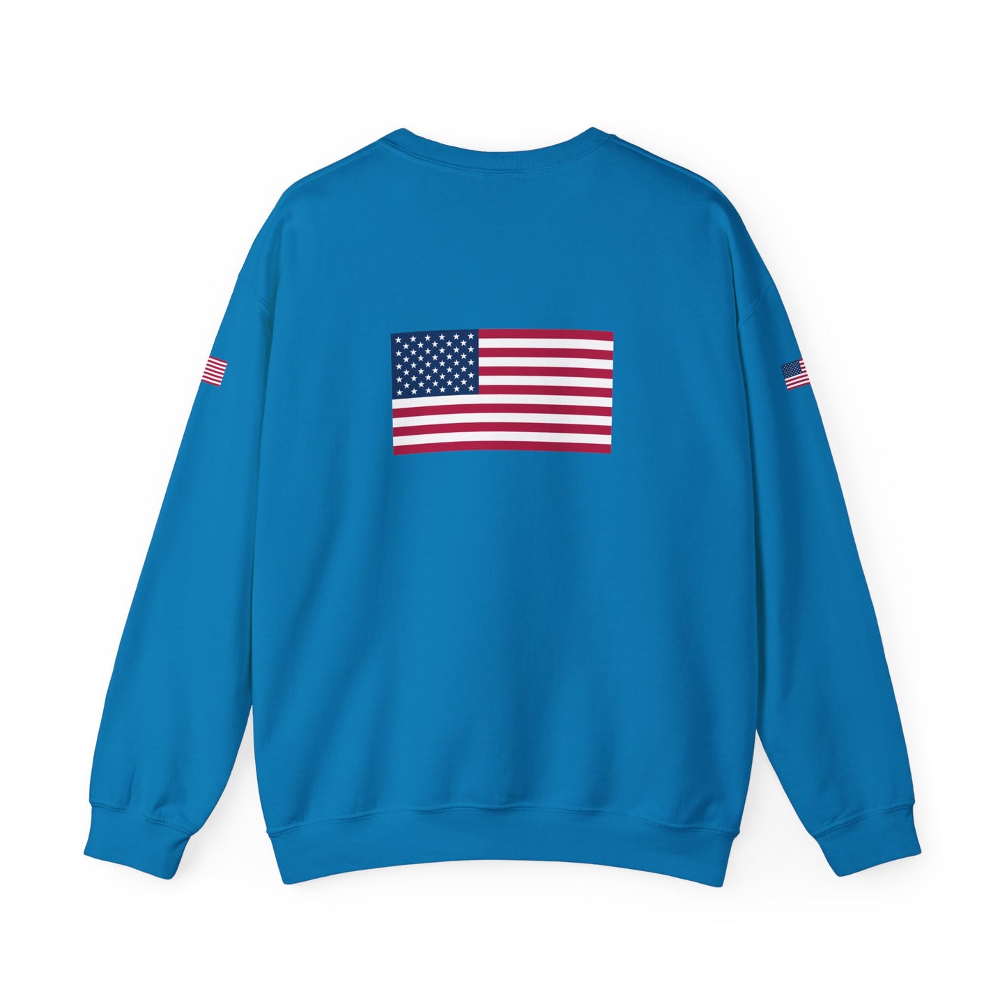 Princess Grace  TAEM USA  Patriotic Unisex Crewneck Sweatshirt with American Flags