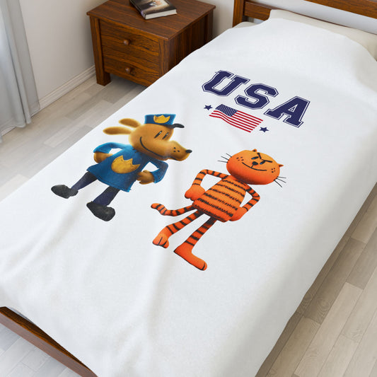 Princess Grace  TEAM USA  Velveteen Plush Blanket