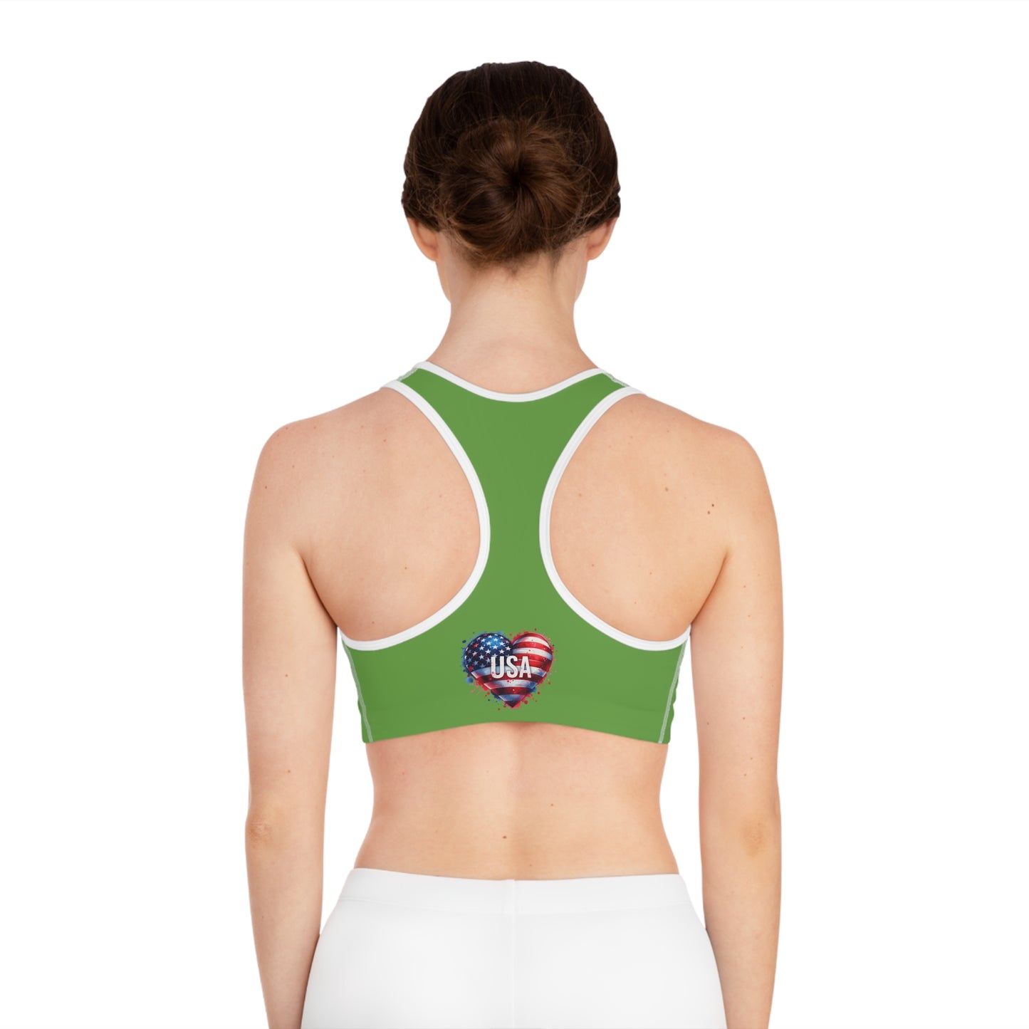 Princess Grace  Patriotic USA Sports Bra for Active Women