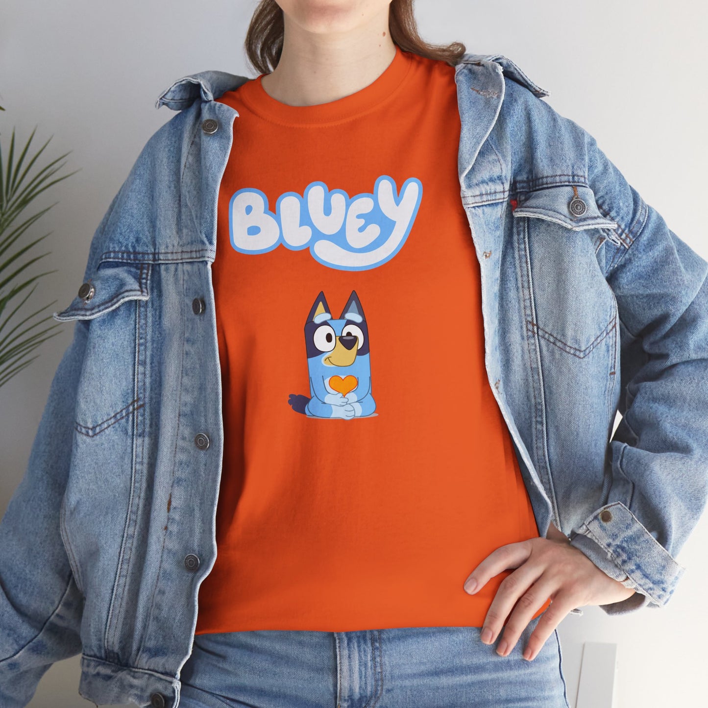 Princess Grace  Bluey Unisex Heavy Cotton Tee  Comfortable Cartoon T-Shirt for Kids and Adults