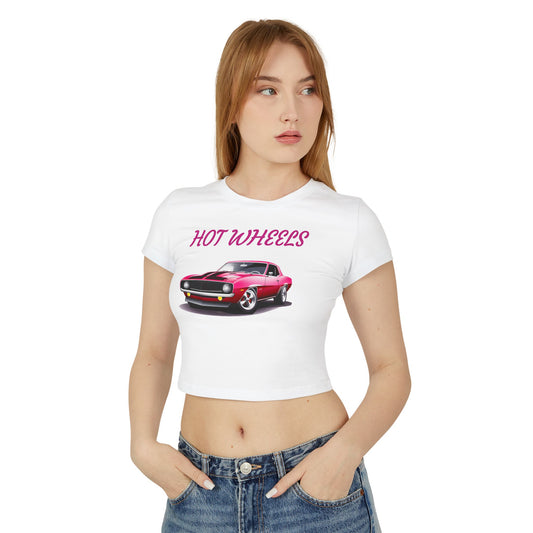 Princess Grace  Women's Hot Wheels Graphic Baby Tee  Vintage Car Fashion