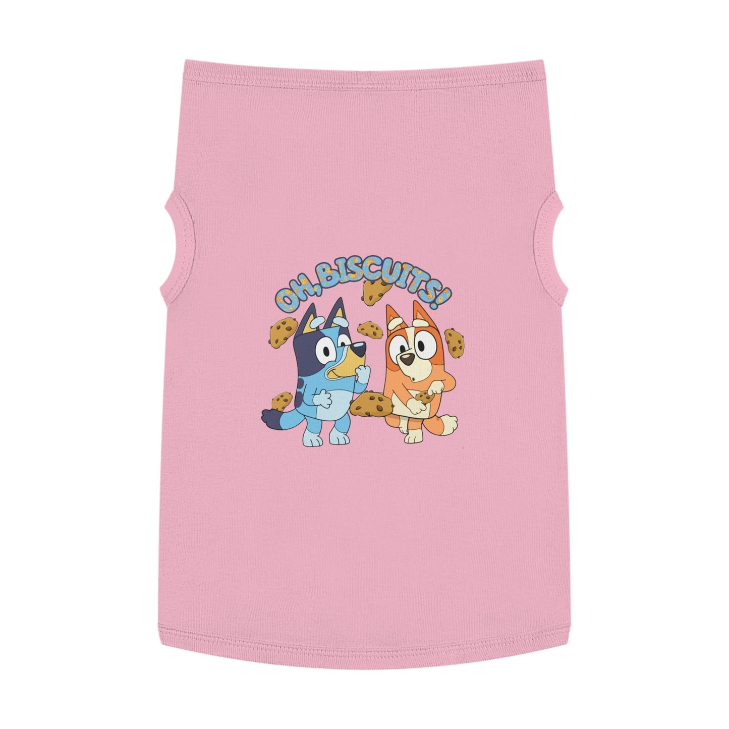 Princess Grace  BLUEY Funny Pet Tank Top with 'Oh, Biscuits!' Design Perfect for Dog Lovers