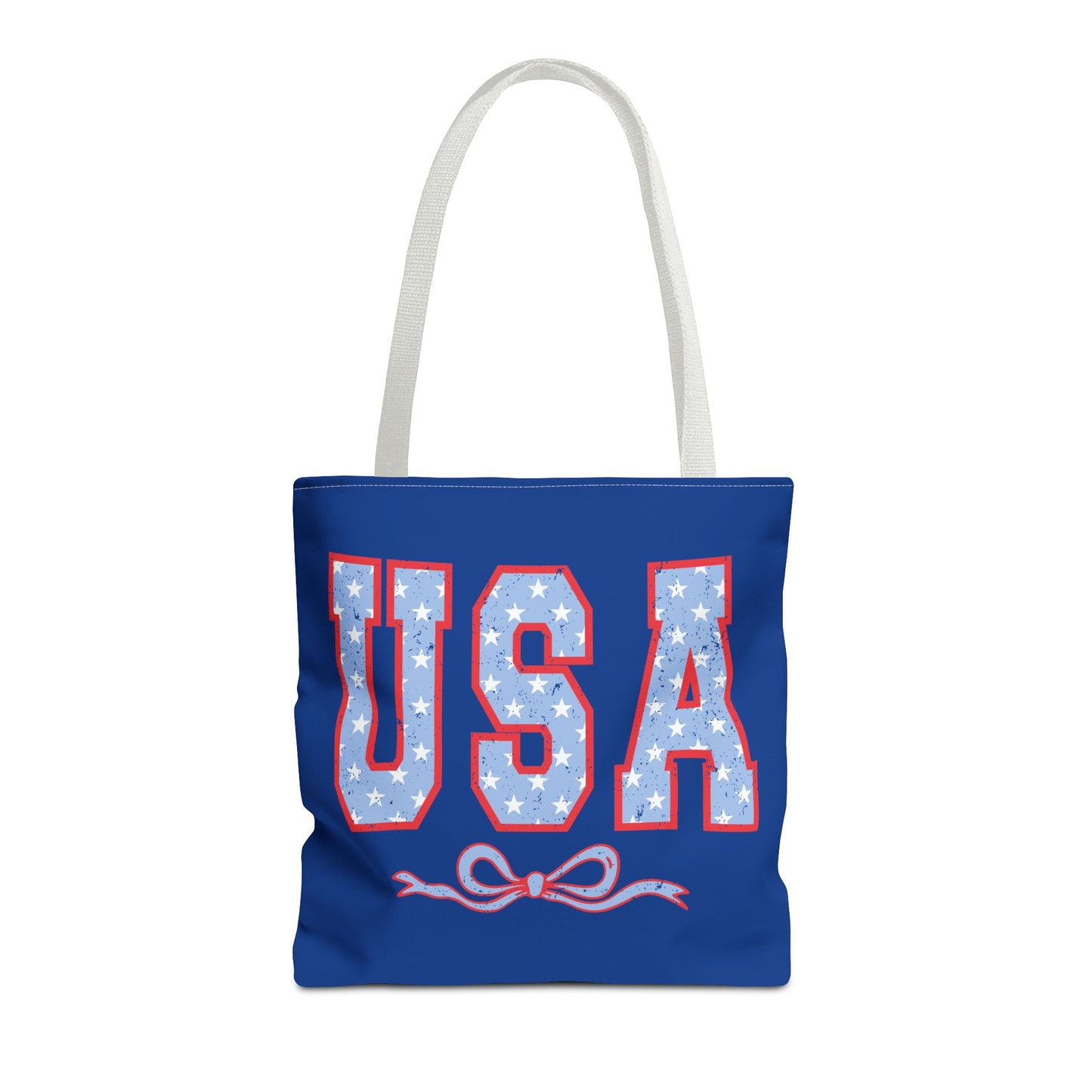 Princess Grace  Patriotic USA Tote Bag Stylish Blue Star Design for Holidays & Everyday Use